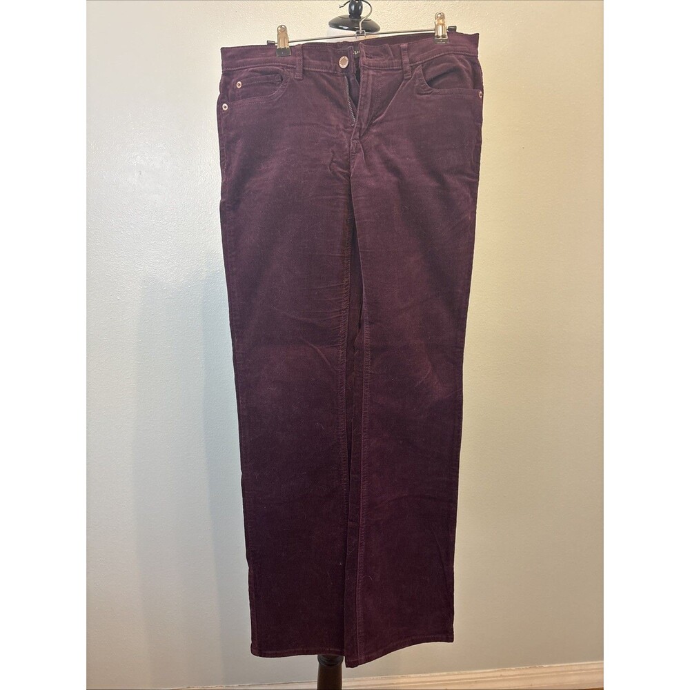 Joe Fresh Women's Size 26 Maroon Corduroy Bootcut Stretch Pants